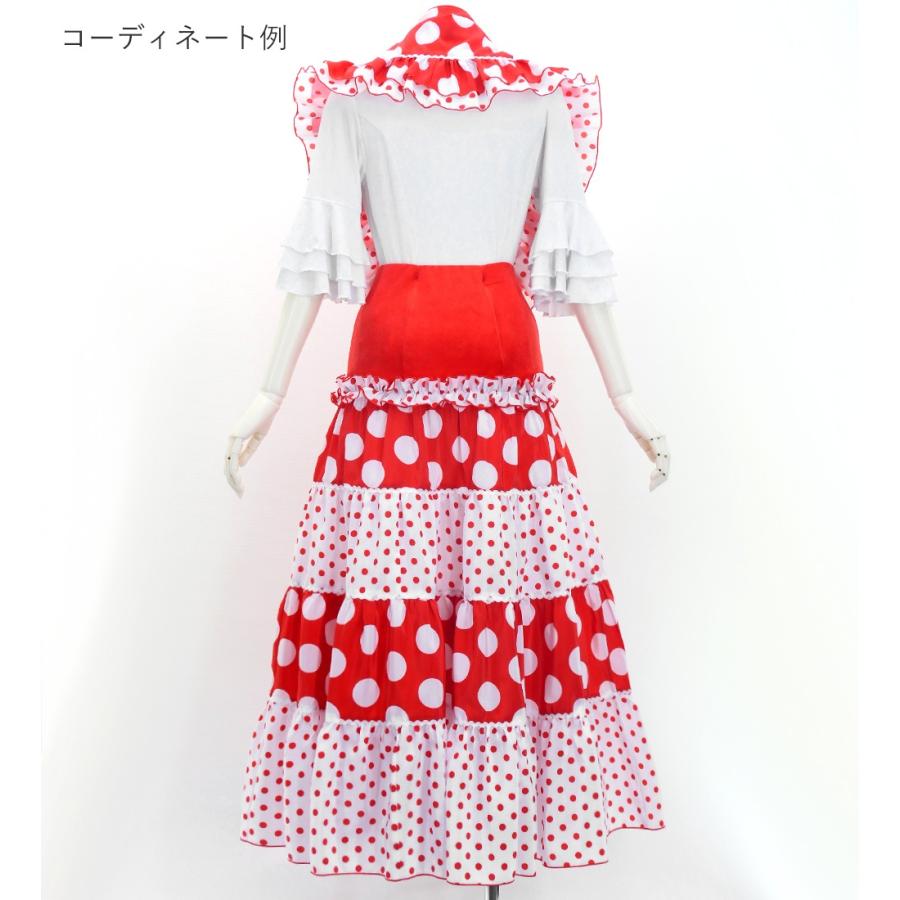 フラメンコ ピキージョ＆スカートセット 水玉 レッド×ホワイト S-Lサイズ FPS-2 |  | 03