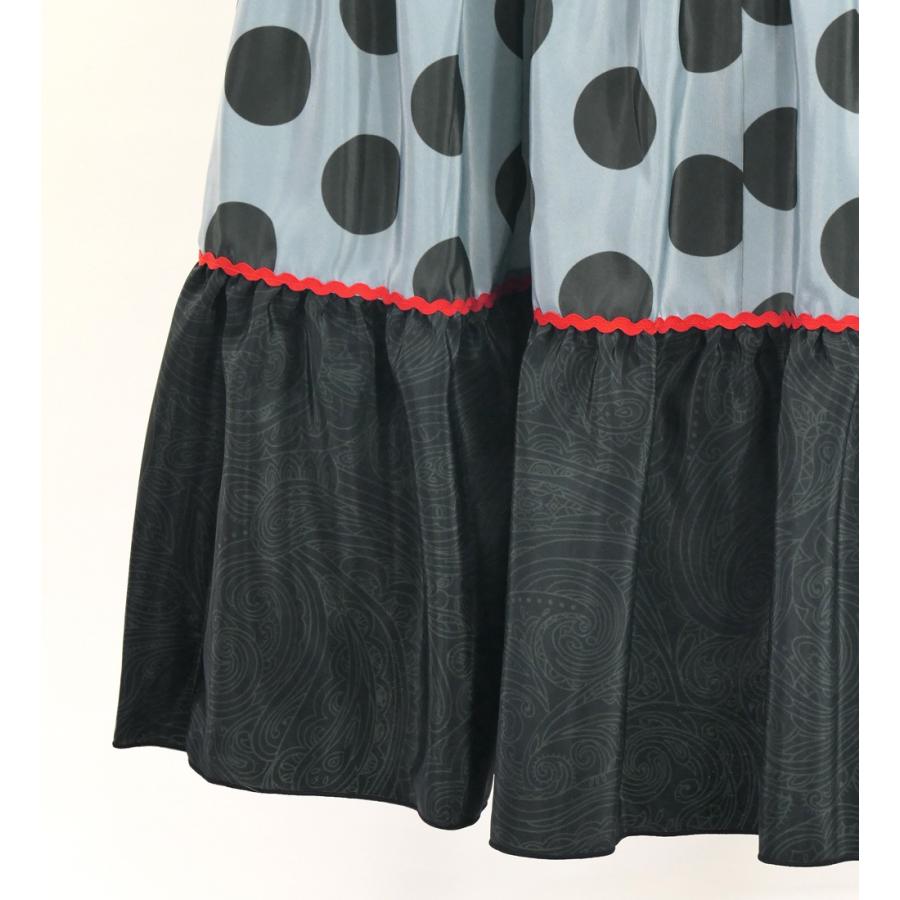 フラメンコ ピキージョ＆スカートセット ペイズリー×水玉 ブラック S-Lサイズ FPS-5 |  | 08