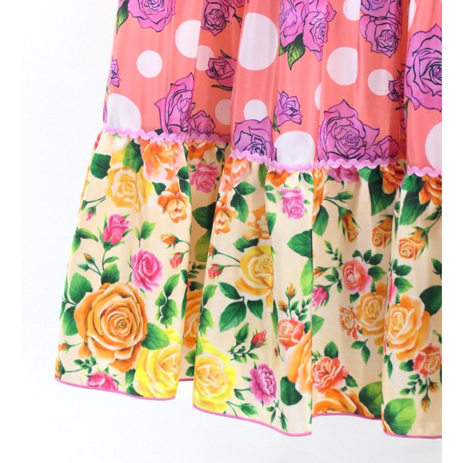 フラメンコ ピキージョ＆スカートセット ローズ ピンク×ベージュ S-Lサイズ FPS-8 |  | 08