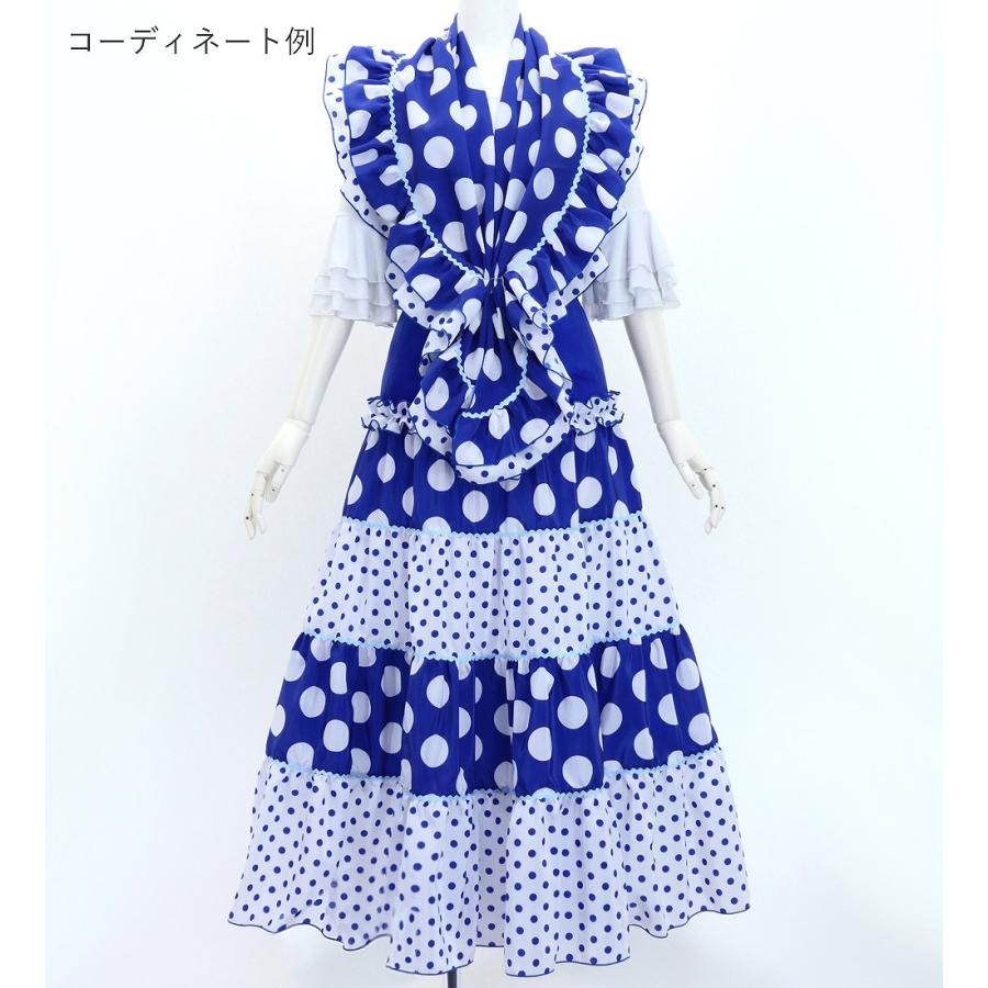 フラメンコ ピキージョ＆スカートセット 水玉 ブルー×ホワイト S-Lサイズ FPS-9 |  | 01