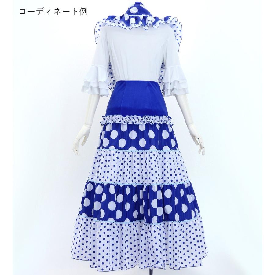 フラメンコ ピキージョ＆スカートセット 水玉 ブルー×ホワイト S-Lサイズ FPS-9 |  | 03