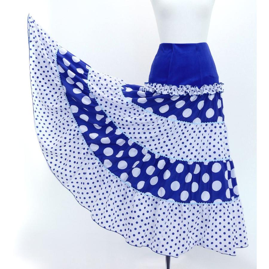 フラメンコ ピキージョ＆スカートセット 水玉 ブルー×ホワイト S-Lサイズ FPS-9 |  | 06