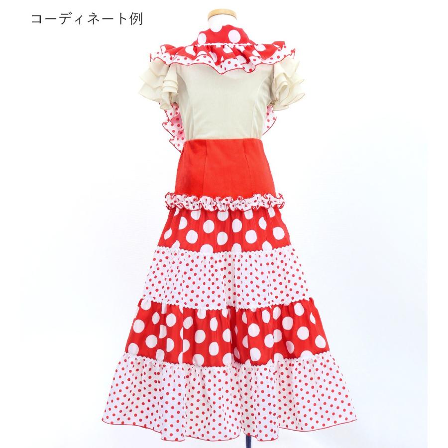 キッズ フラメンコ ピキージョ＆スカートセット 水玉 レッド×ホワイト S-Lサイズ FPSp-1 |  | 03