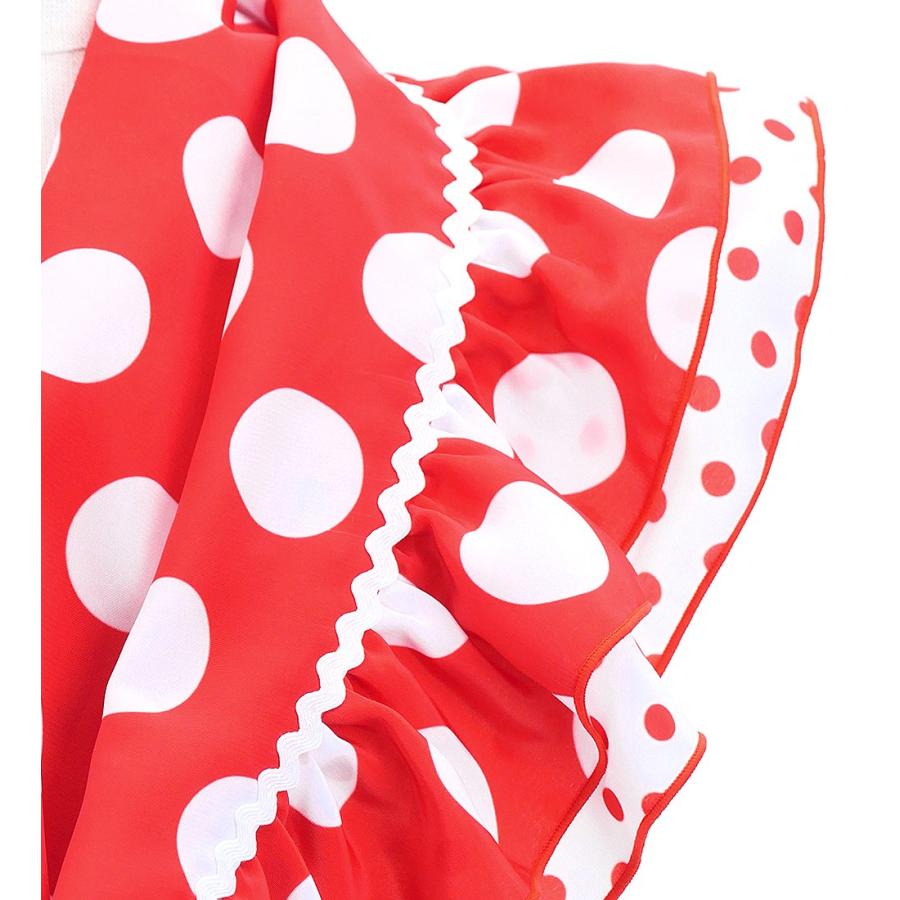 キッズ フラメンコ ピキージョ＆スカートセット 水玉 レッド×ホワイト S-Lサイズ FPSp-1 |  | 05