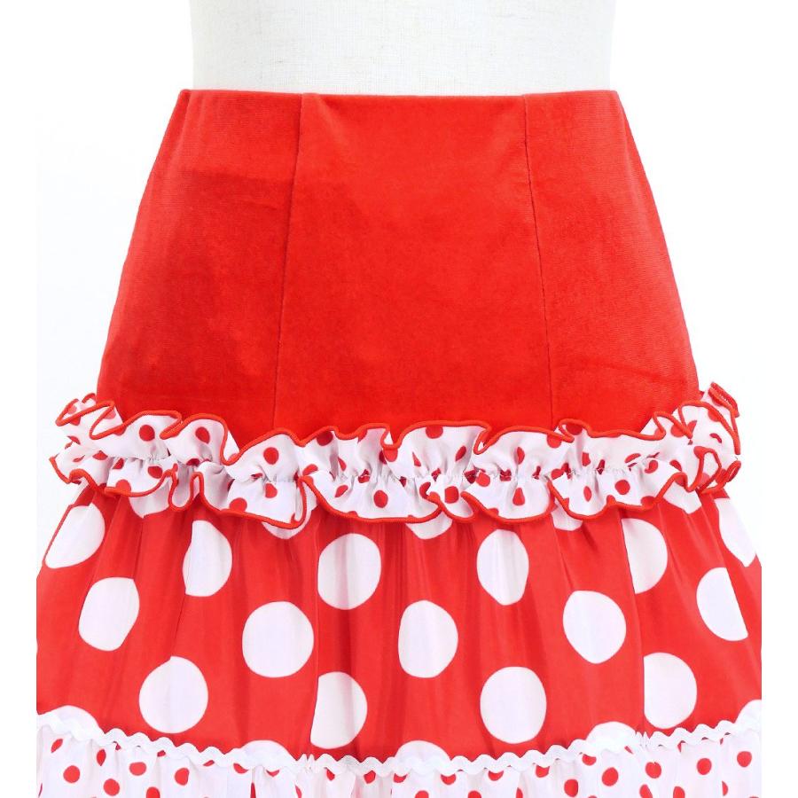 キッズ フラメンコ ピキージョ＆スカートセット 水玉 レッド×ホワイト S-Lサイズ FPSp-1 |  | 08