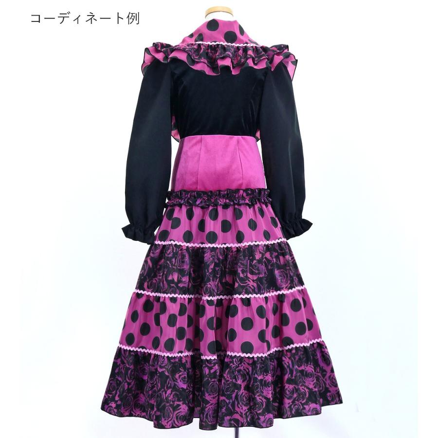 キッズ フラメンコ ピキージョ＆スカートセット 水玉×ローズ ワイン×ブラック S-Lサイズ FPSp-2 |  | 03