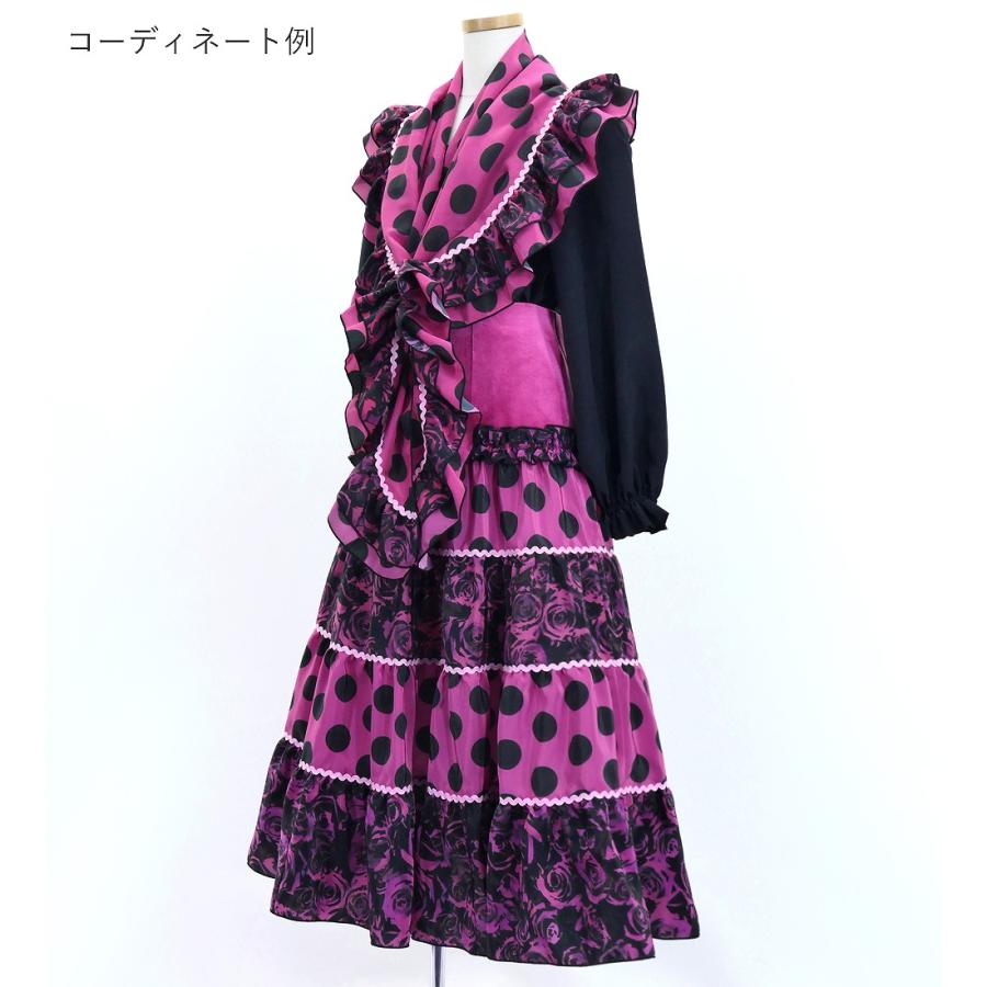キッズ フラメンコ ピキージョ＆スカートセット 水玉×ローズ ワイン×ブラック S-Lサイズ FPSp-2 |  | 04