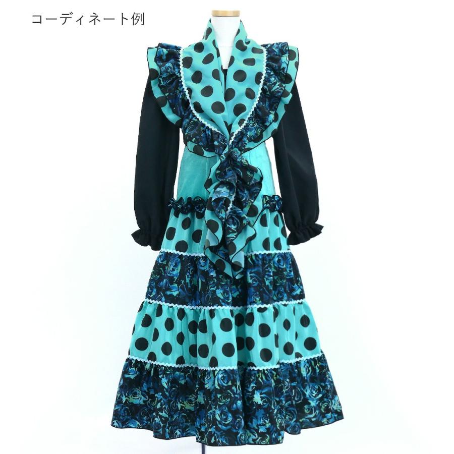 キッズ フラメンコ ピキージョ＆スカートセット 水玉×ローズ ライトブルー×ブラック S-Lサイズ FPSp-3 |  | 02