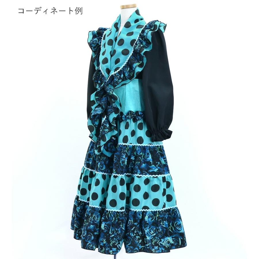 キッズ フラメンコ ピキージョ＆スカートセット 水玉×ローズ ライトブルー×ブラック S-Lサイズ FPSp-3 |  | 04
