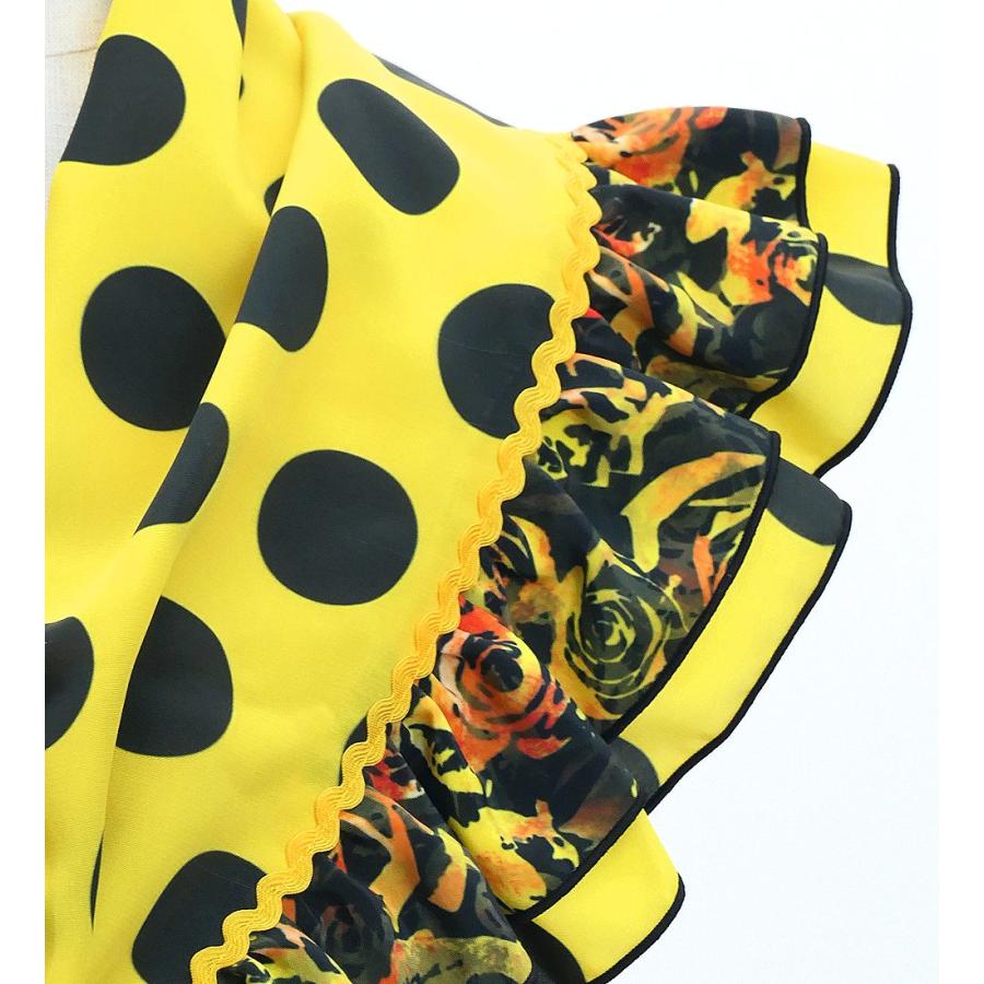 キッズ フラメンコ ピキージョ＆スカートセット 水玉×ローズ イエロー×ブラック S-Lサイズ FPSp-4 |  | 05