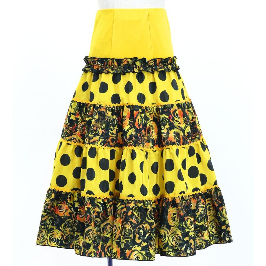 キッズ フラメンコ ピキージョ＆スカートセット 水玉×ローズ イエロー×ブラック S-Lサイズ FPSp-4 |  | 06