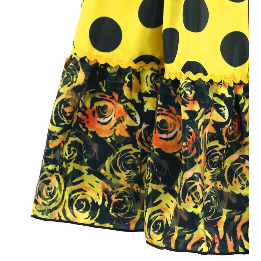 キッズ フラメンコ ピキージョ＆スカートセット 水玉×ローズ イエロー×ブラック S-Lサイズ FPSp-4 |  | 09