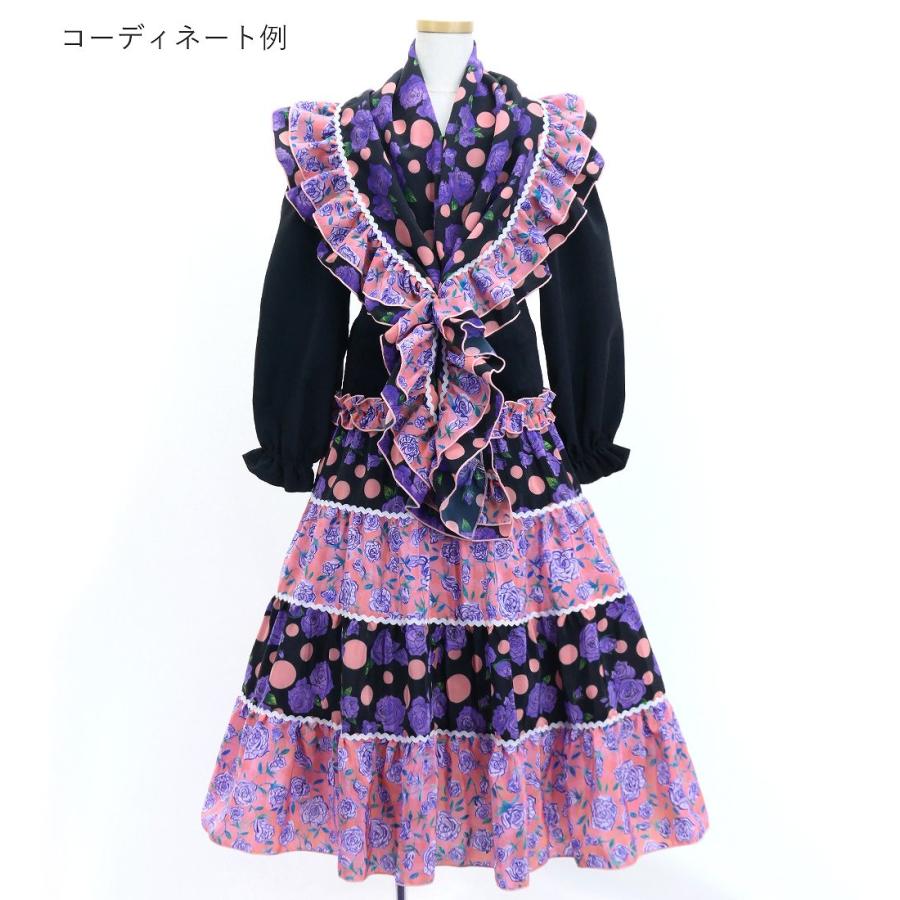 キッズ フラメンコ ピキージョ＆スカートセット ローズ×水玉 パープル×ピンク S-Lサイズ FPSp-7 |  | 02