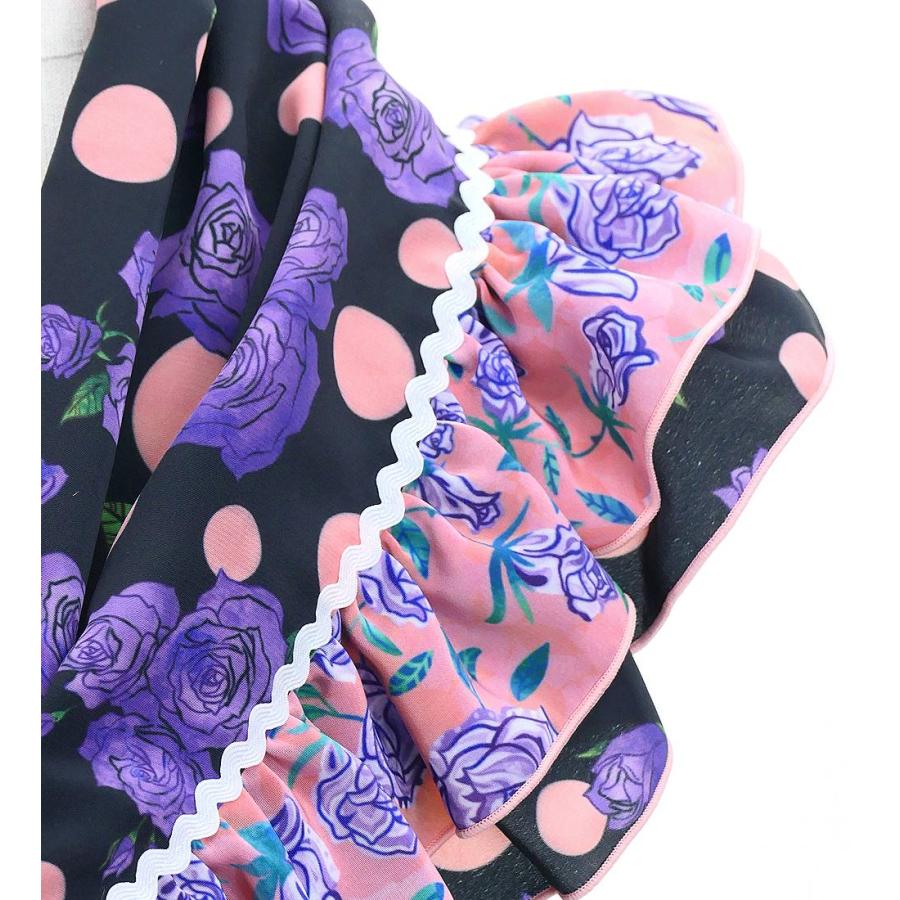 キッズ フラメンコ ピキージョ＆スカートセット ローズ×水玉 パープル×ピンク S-Lサイズ FPSp-7 |  | 05