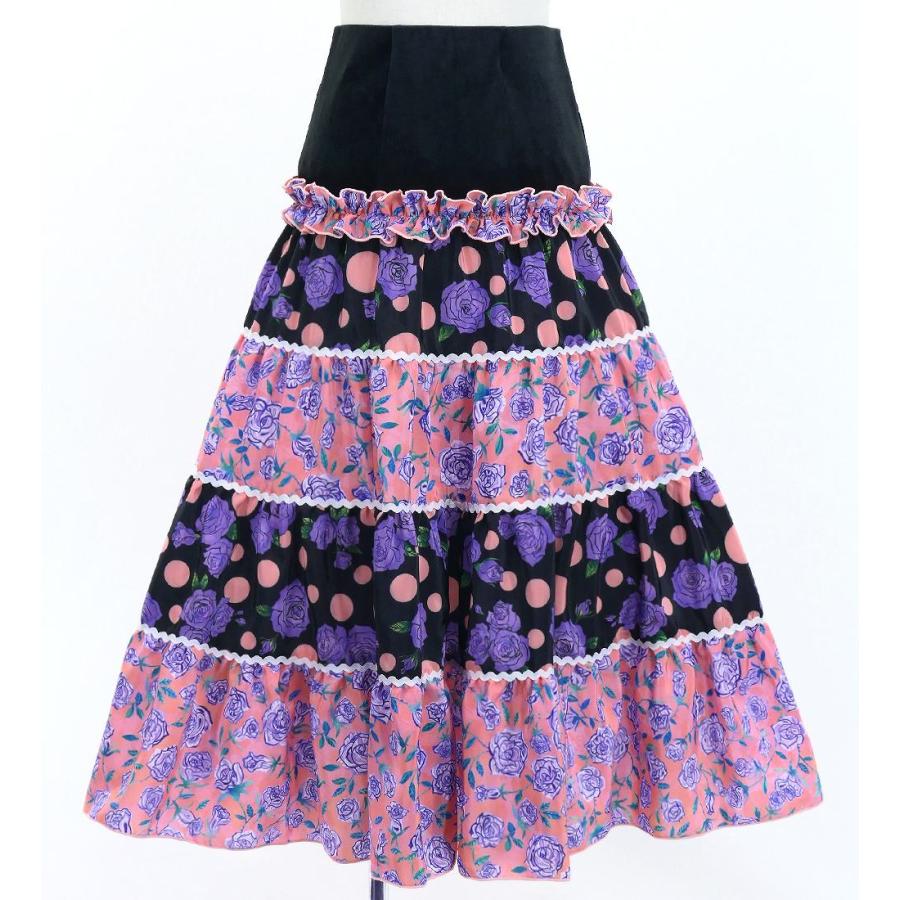 キッズ フラメンコ ピキージョ＆スカートセット ローズ×水玉 パープル×ピンク S-Lサイズ FPSp-7 |  | 06