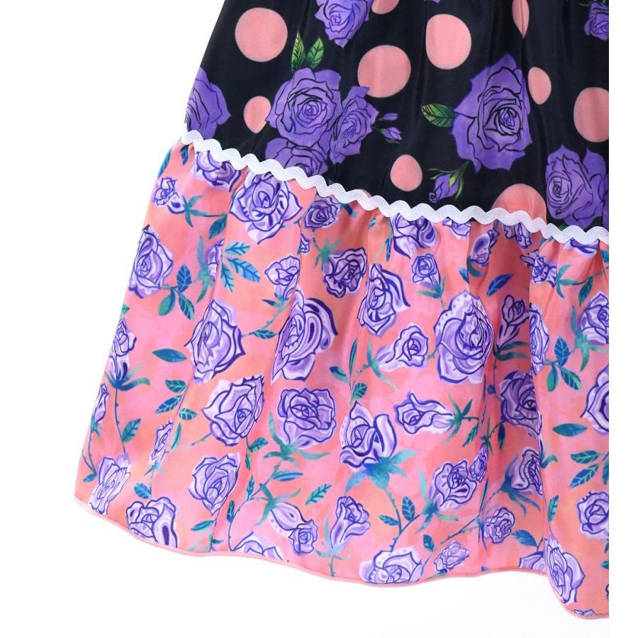 キッズ フラメンコ ピキージョ＆スカートセット ローズ×水玉 パープル×ピンク S-Lサイズ FPSp-7 |  | 09