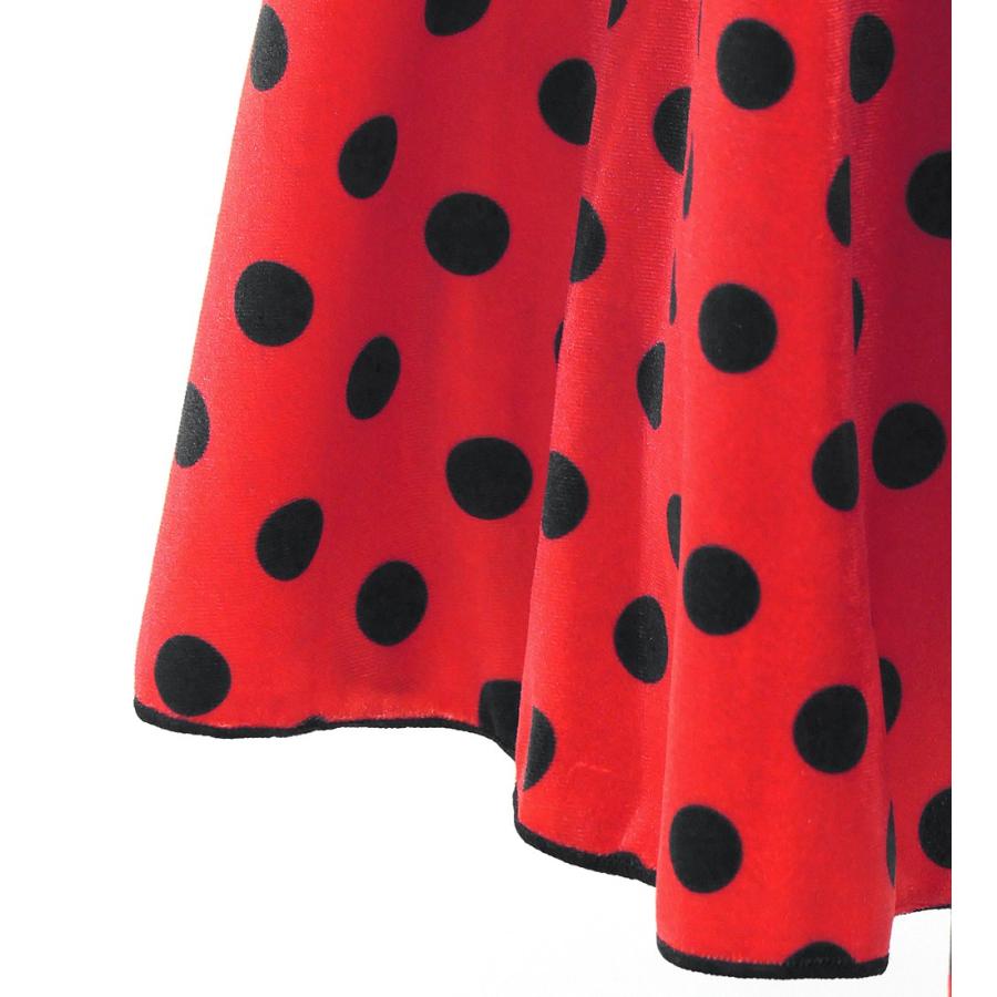 フラメンコ ハイウエストマーメイドスカート 水玉 レッド×ブラック FS-37 |  | 03