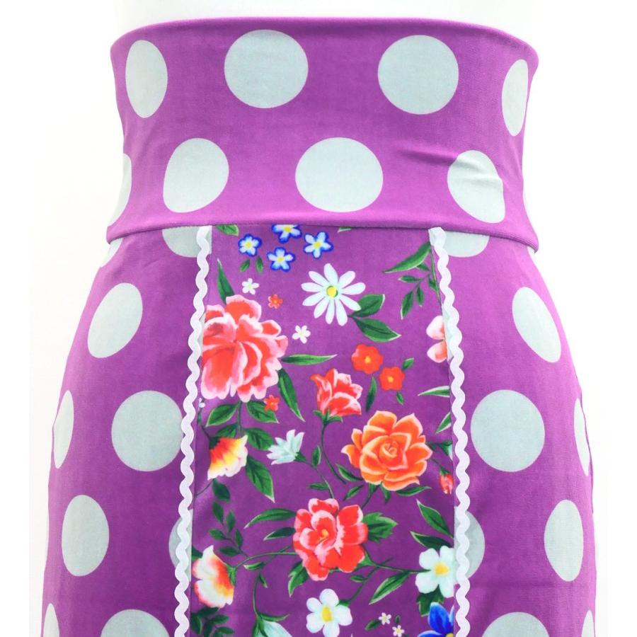 フラメンコ用紫色花柄スカート フラメンコ用紫色花柄スカート