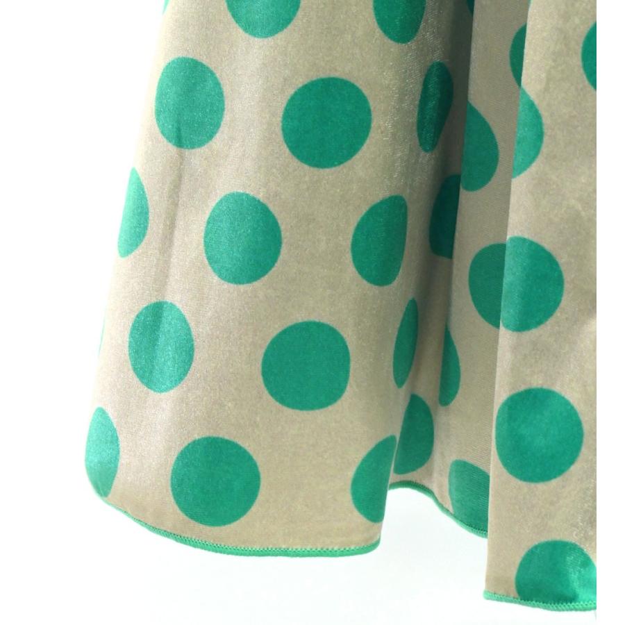 フラメンコ ハイウエストマーメイドスカート 飾りあり 水玉×ペイズリー ブラウン×ターコイズブルー S-Lサイズ FS-52 |  | 03