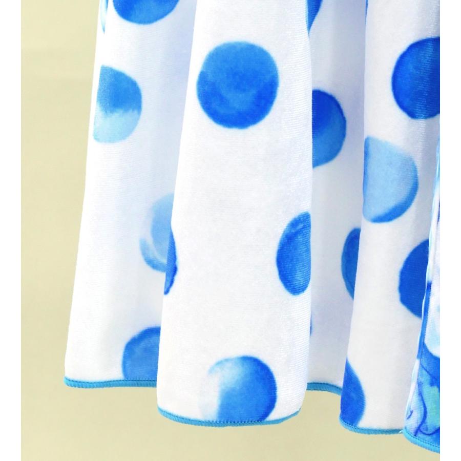 フラメンコ ハイウエストマーメイドスカート 飾りあり 水玉×ローズ ホワイト×ブルー S-Lサイズ FS-54 |  | 03