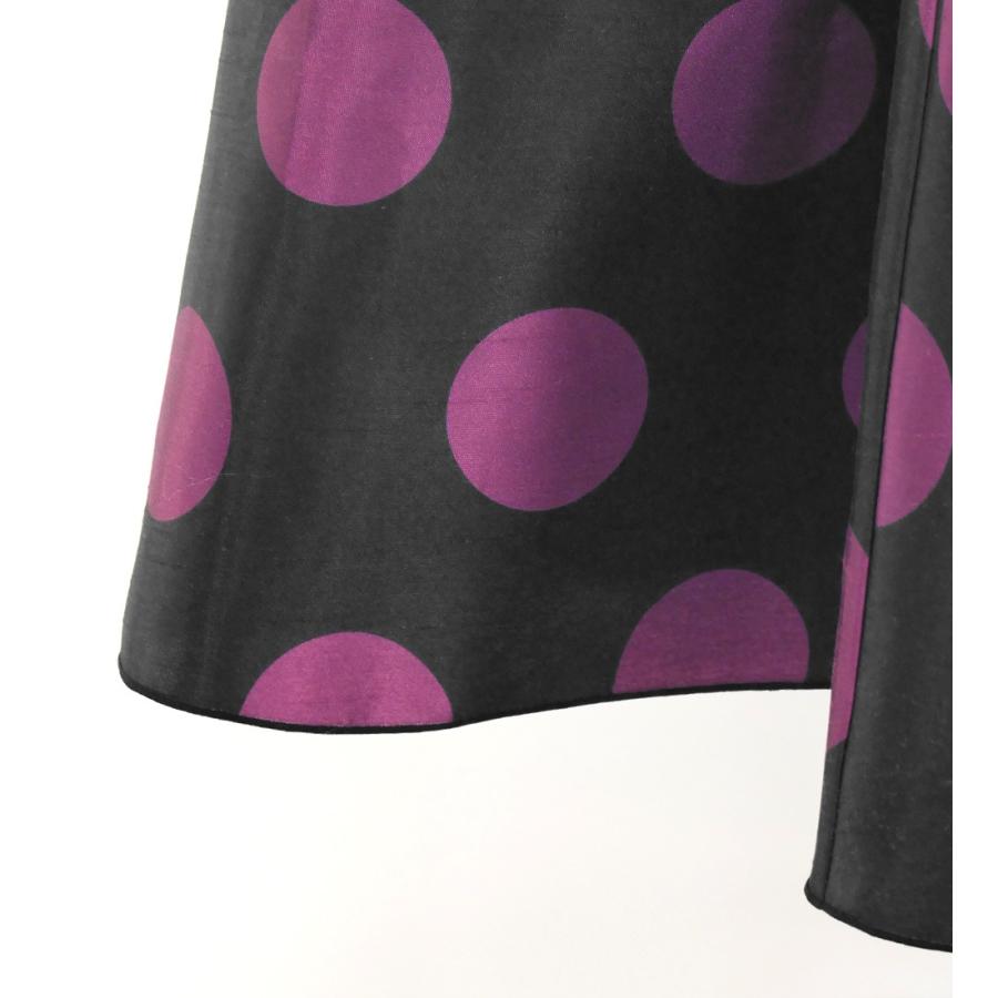 フラメンコ ロングサーキュラースカート リボン付き 水玉 ダークパープル×ピンク FS-58 |  | 04