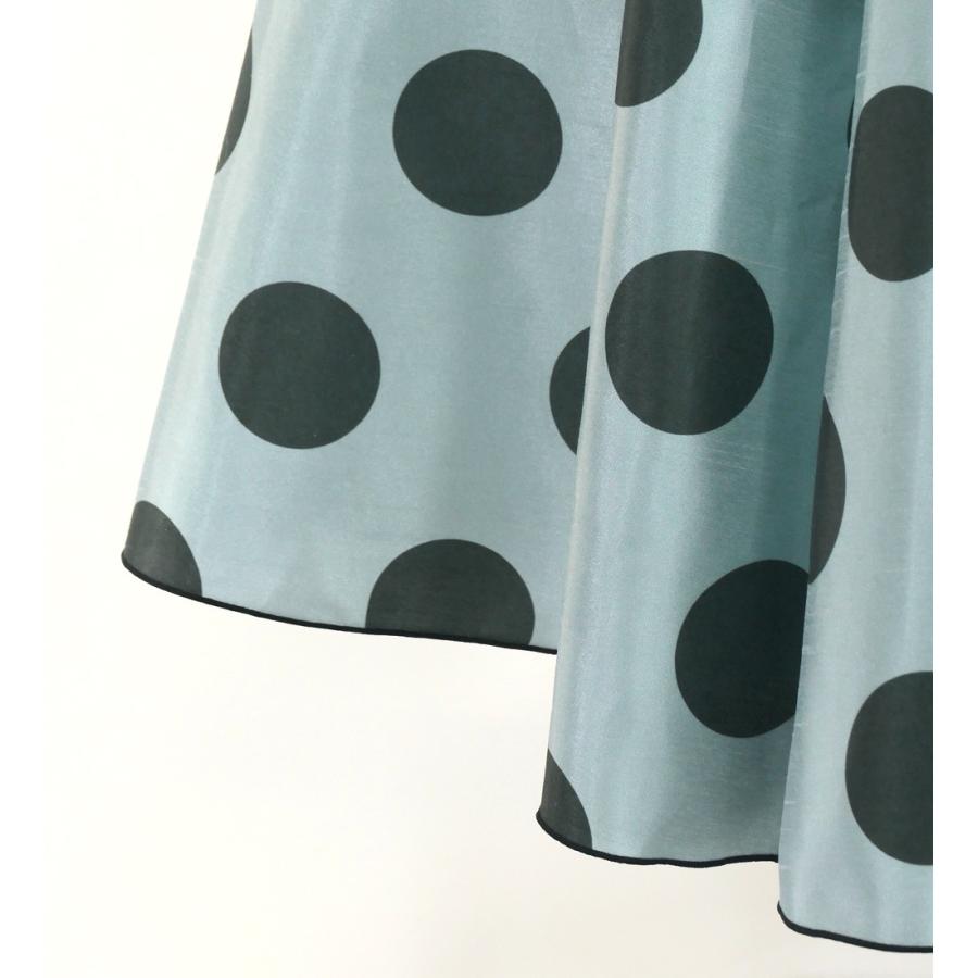 フラメンコ ロングサーキュラースカート リボン付き 水玉 グレー×ダークグレー FS-59 |  | 04