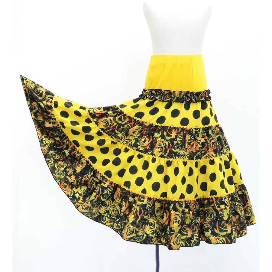 キッズ フラメンコ ティアードスカート 水玉×ローズ イエロー×ブラック 120・140サイズ FSp-12 |  | 03
