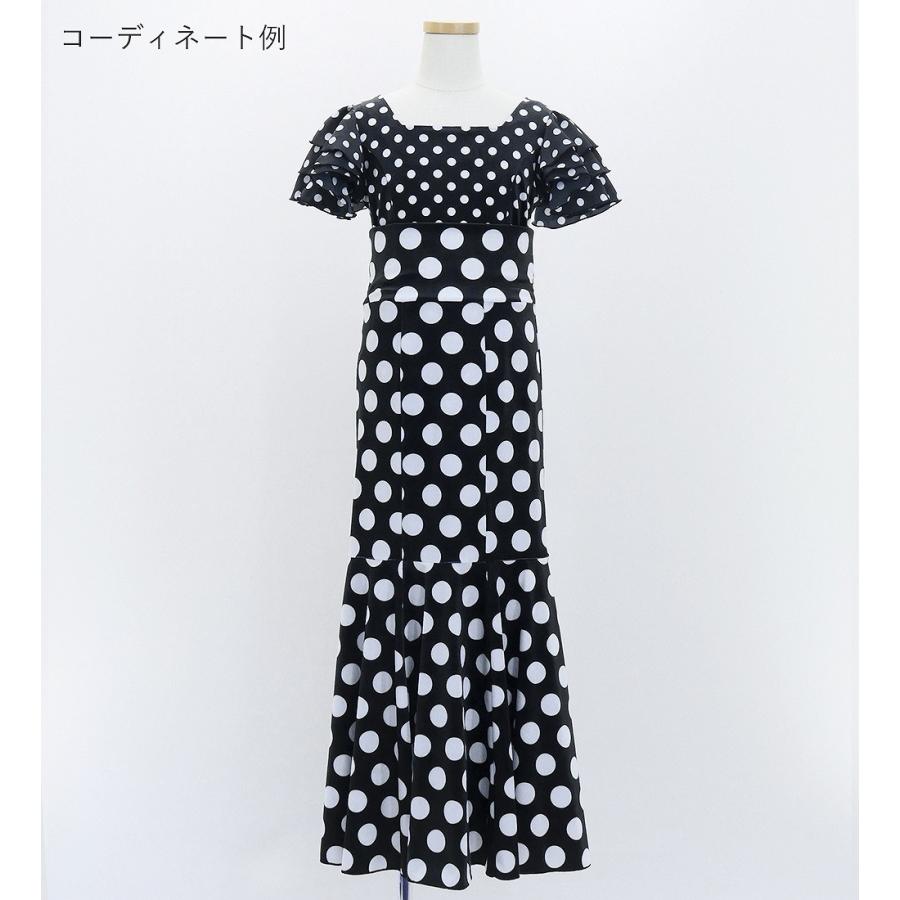 キッズ フラメンコ ハイウエストマーメイドスカート 水玉 ブラック×ホワイト 120・140サイズ FSp-18 |  | 06