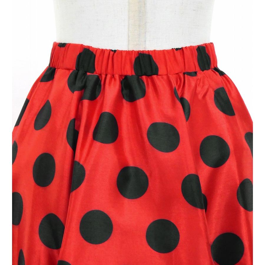 キッズ フラメンコ フリル ロングサーキュラースカート 水玉 レッド×ブラック 120・140サイズ FSp-1 |  | 05