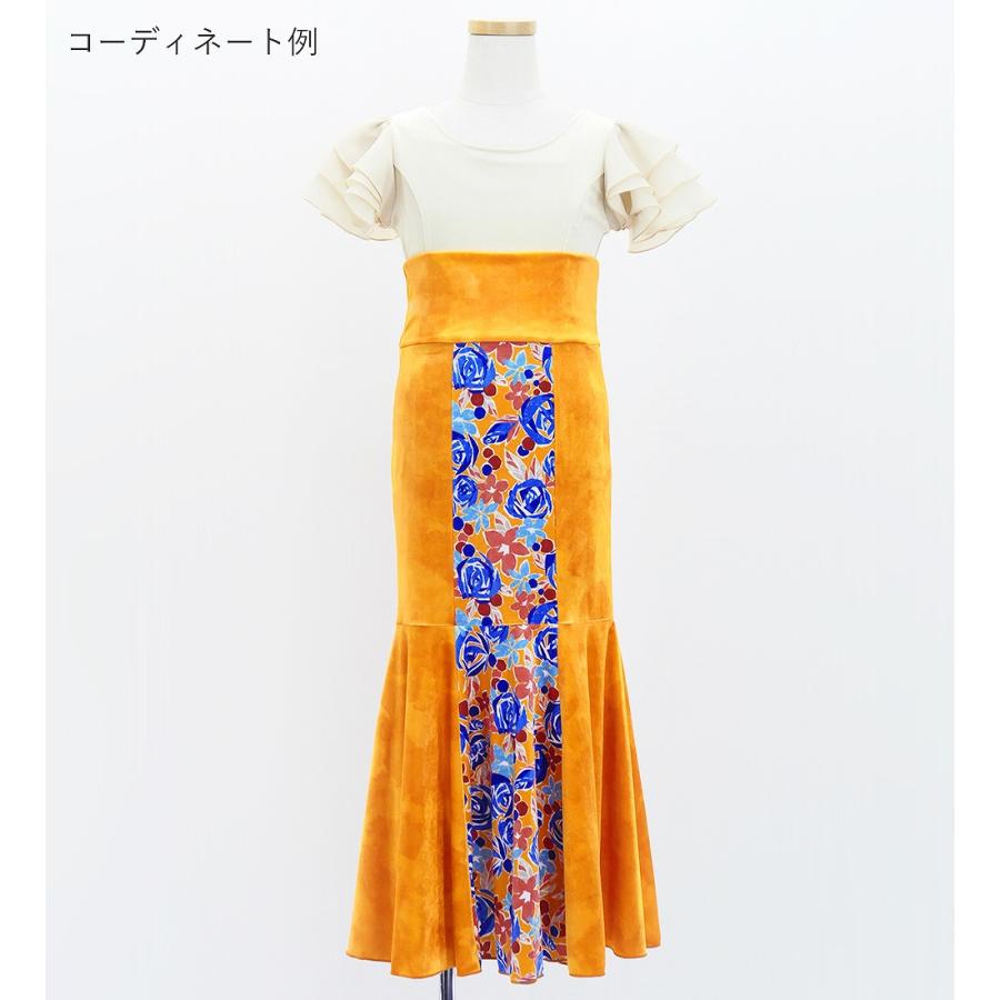 キッズ フラメンコ ハイウエストマーメイドスカート ローズ オレンジ 120・140サイズ FSp-20 |  | 06