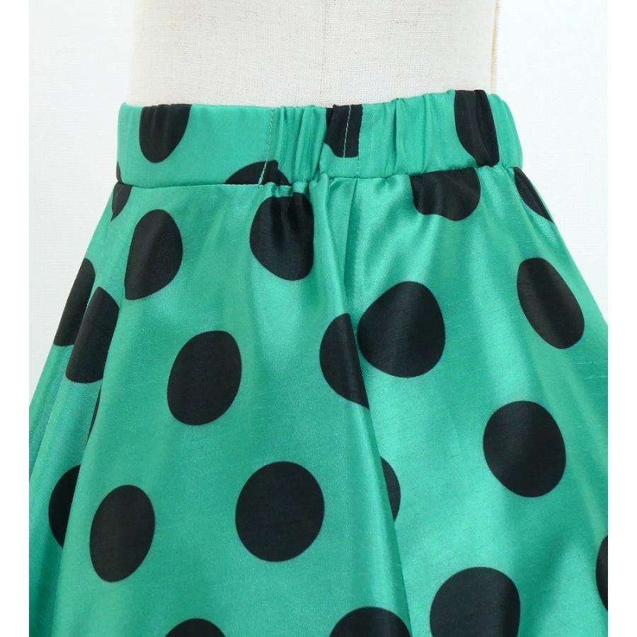 キッズ フラメンコ フリル ロングサーキュラースカート 水玉 ターコイズブルー×ブラック 120・140サイズ FSp-3 |  | 04