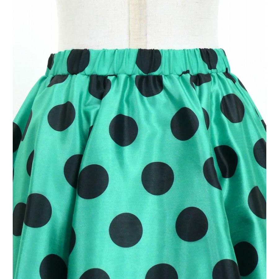 キッズ フラメンコ フリル ロングサーキュラースカート 水玉 ターコイズブルー×ブラック 120・140サイズ FSp-3 |  | 05