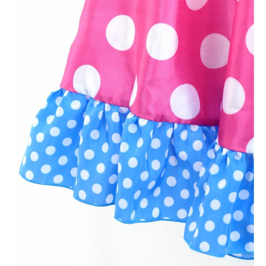 キッズ フラメンコ フリル ロングサーキュラースカート 水玉 チェリーピンク＆スカイブルー 120・140サイズ FSp-4 |  | 06