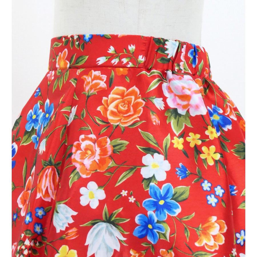 キッズ フラメンコ フリル ロングサーキュラースカート 花柄 レッド 120・140サイズ FSp-5 |  | 04