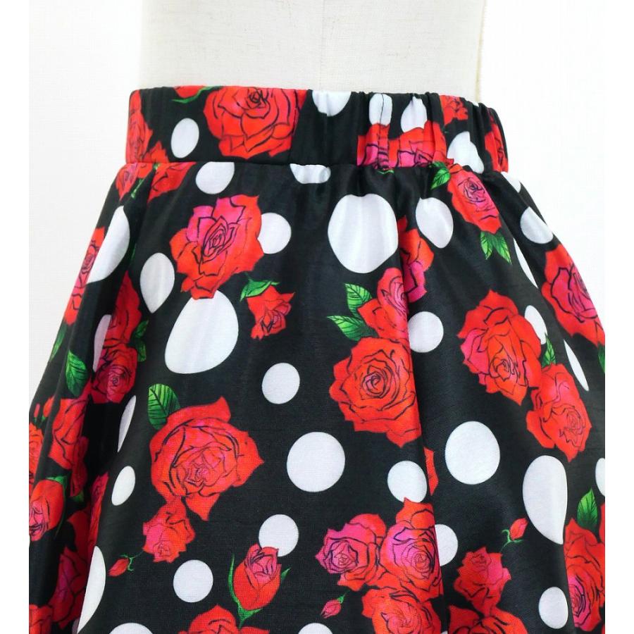 キッズ フラメンコ フリル ロングサーキュラースカート ローズ×水玉 ブラック×レッド 120・140サイズ FSp-6 |  | 04