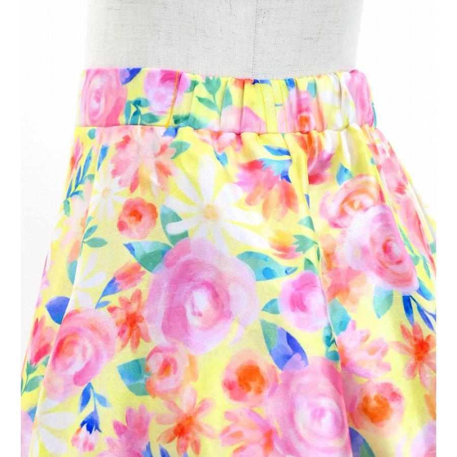 キッズ フラメンコ フリル ロングサーキュラースカート 花柄 クリーム 120・140サイズ FSp-7 |  | 04