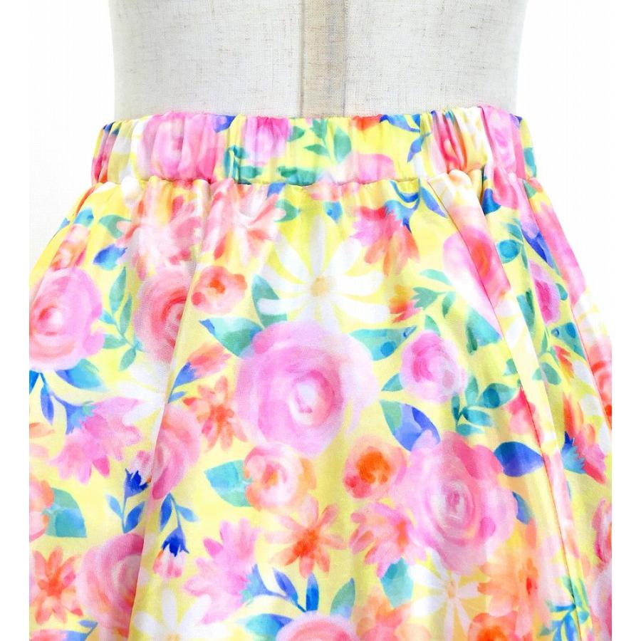 キッズ フラメンコ フリル ロングサーキュラースカート 花柄 クリーム 120・140サイズ FSp-7 |  | 05