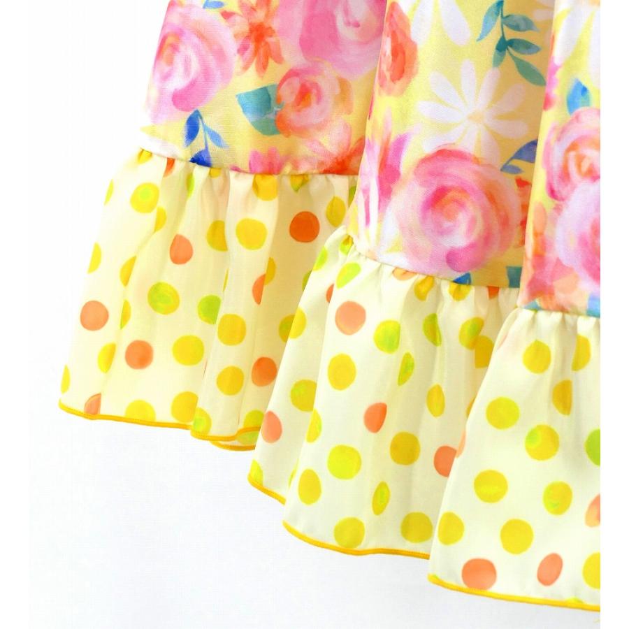 キッズ フラメンコ フリル ロングサーキュラースカート 花柄 クリーム 120・140サイズ FSp-7 |  | 06