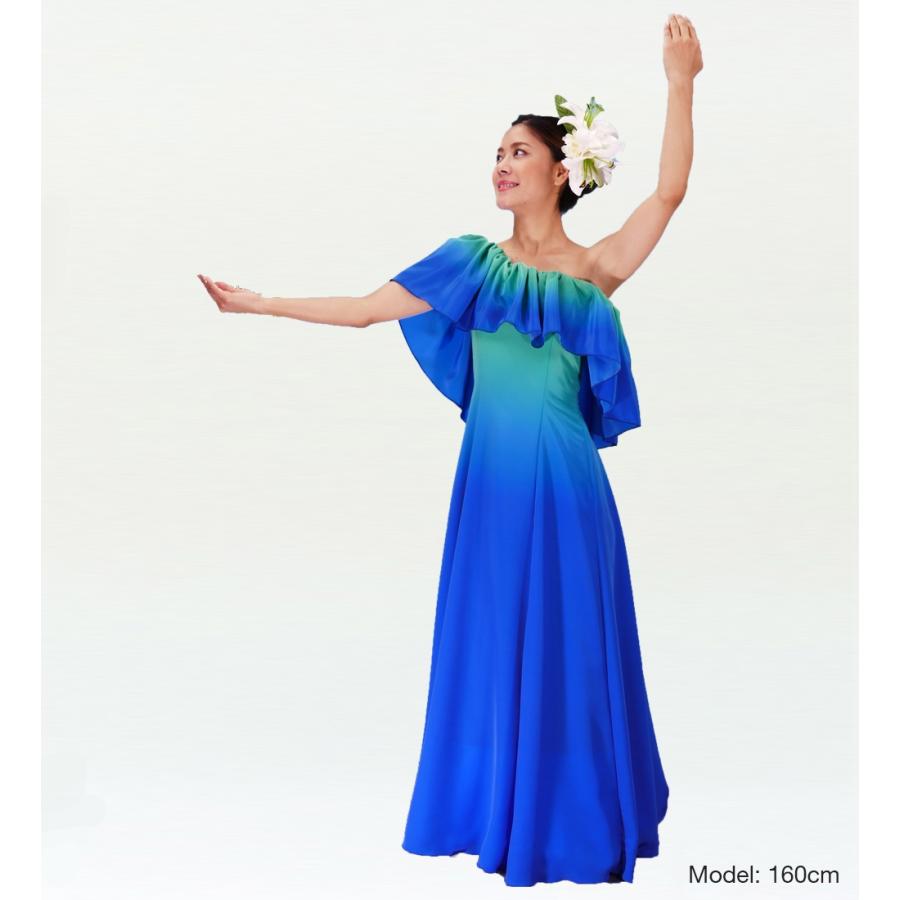 フラドレス [S・M・Lサイズ] ストラップレス ロング丈 グリーン×ブルー J2288grbl |  | 01