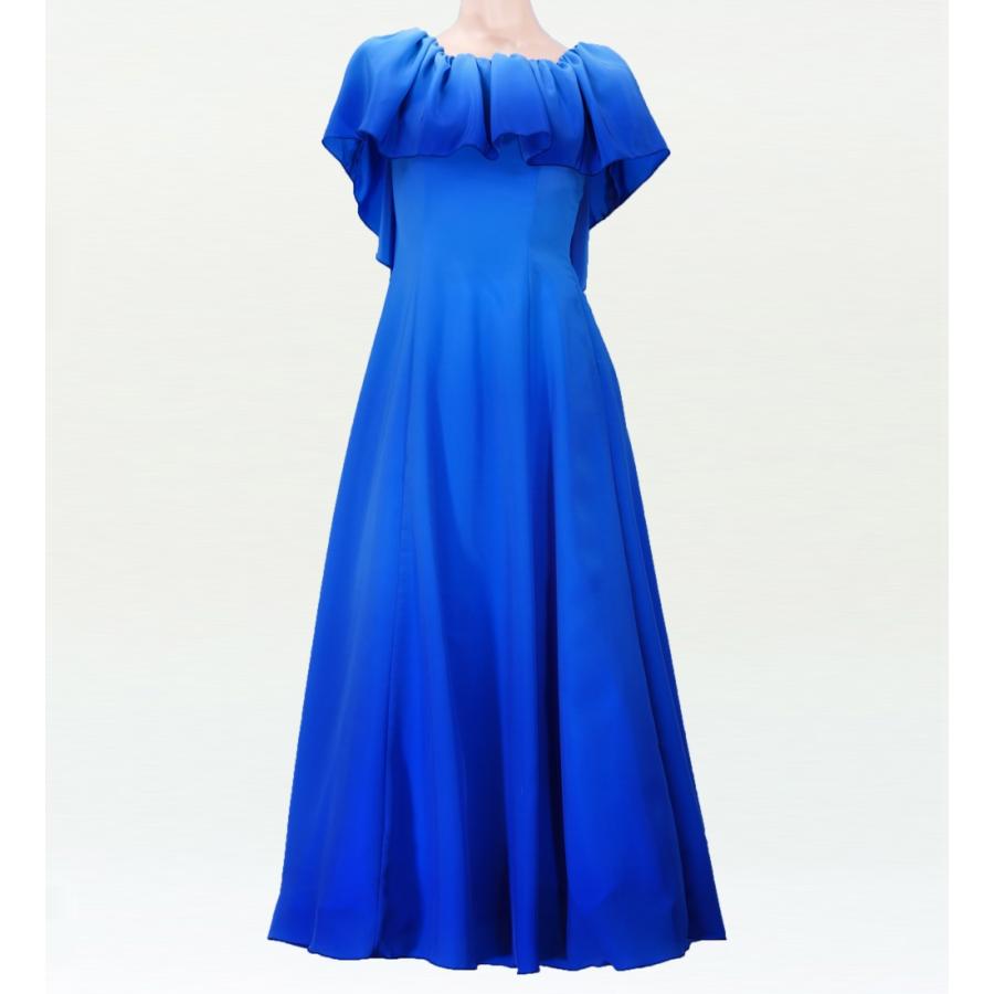 フラドレス [S・M・Lサイズ] ストラップレス ロング丈 ブルー J2288lbb | 