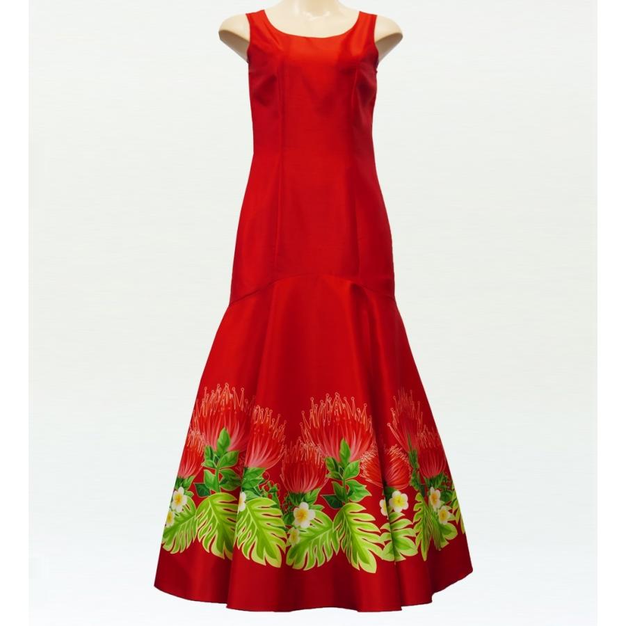フラダンス [S・M・Lサイズ] レフアシャンタンドレス レッド J2555rd