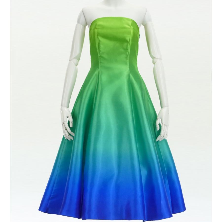 フラドレス Lサイズ ミディ丈 イエローグリーン ブルー J2709yegrbll Sale