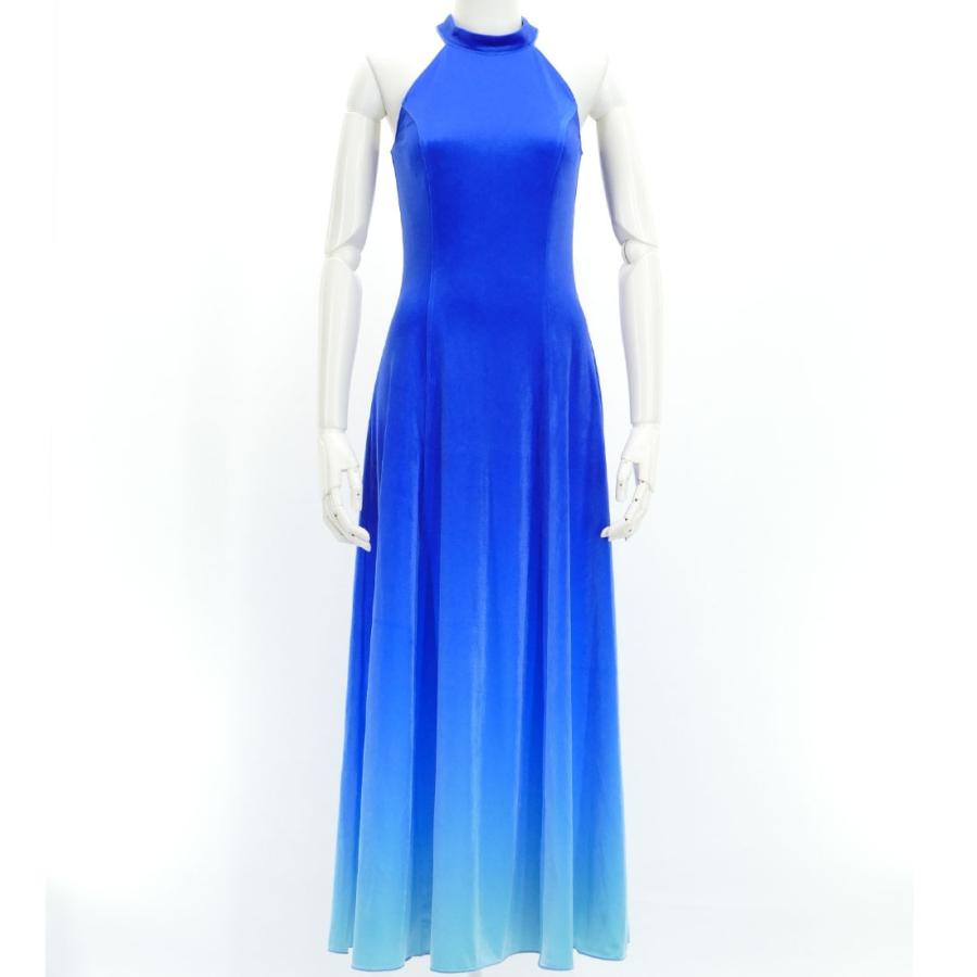 フラドレス [Mサイズ] ベロア アメリカンスリーブ ロング丈 ブルー×ブルー J2711blblM :J2711blblM:emika - 通販 -  Yahoo!ショッピング