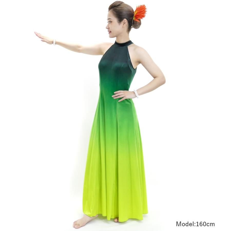 1*o様 kuuleihawaii アメリカンスリーブ フラドレス フラ カーキ フラドレス [S・M・Lサイズ] ベロア アメリカンスリーブ ロング丈