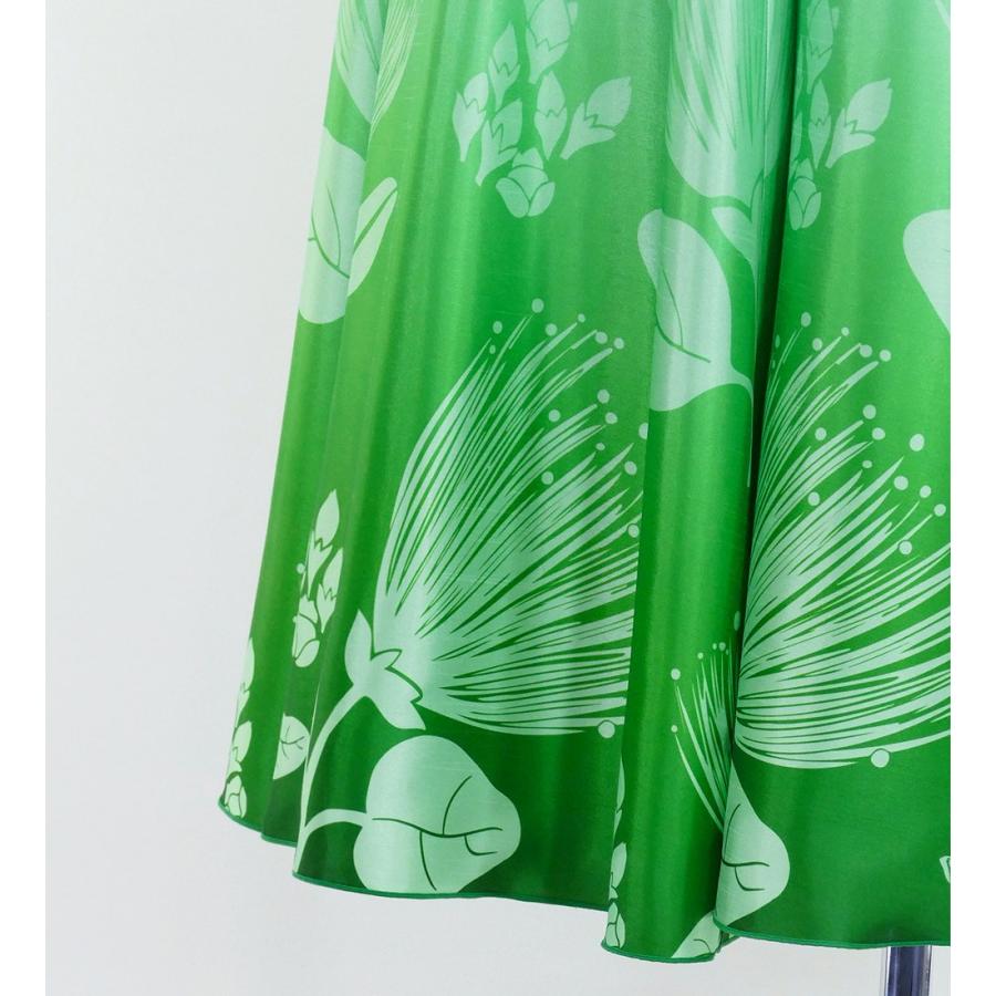 フラダンス [S・M・Lサイズ] ロングサーキュラースカート シャンタン グリーン J2716gr |  | 04