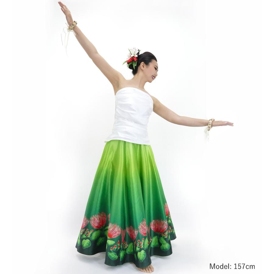 フラダンス [S・M・Lサイズ] ロングサーキュラースカート シャンタン