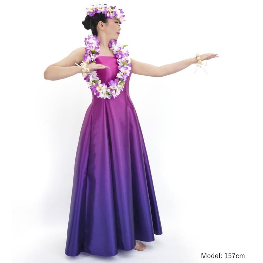 フラドレス [S・M・Lサイズ] ロング丈 パープル×ダークパープル