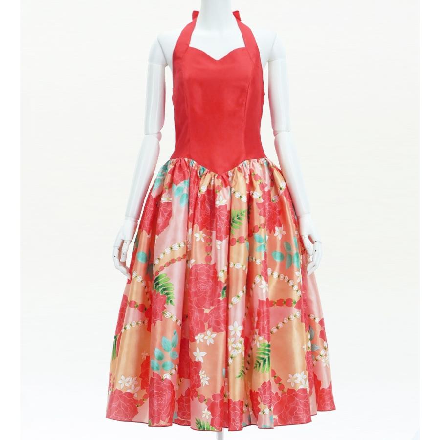 フラドレス [S・M・Lサイズ] ミディ丈 ロケラニ レッド J2759rd | 