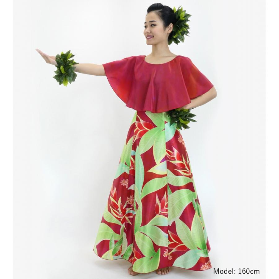 レッド フレアスリーブ ダンスドレス レッド フレアスリーブ ダンスドレス