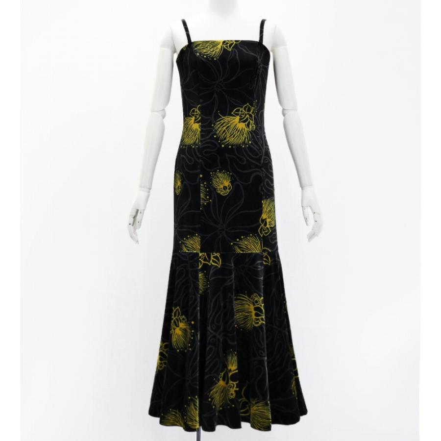 フラドレス [S・M・Lサイズ] ムームー ロング丈 レフア ブラック J2875bk | 